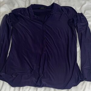 Express Deep Purple Casual Button Down Shirt